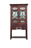 藏品(木製山形三聯式桌櫃)的圖片